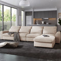 Modern L-Shape Feather Filled Sectional Sofa with Reversible Chaise Z59464