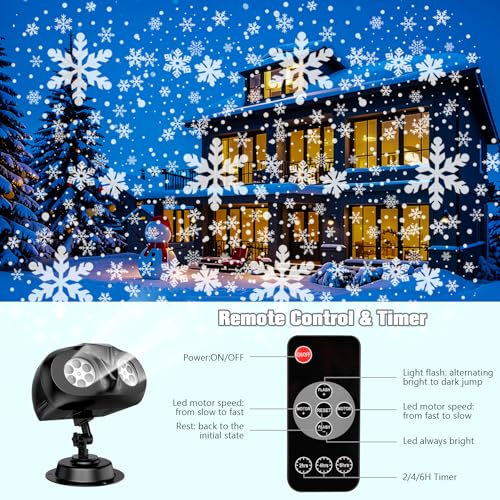 3D Ocean Wave & 72 HD Patterns Holiday Projection Light with Remote T574333