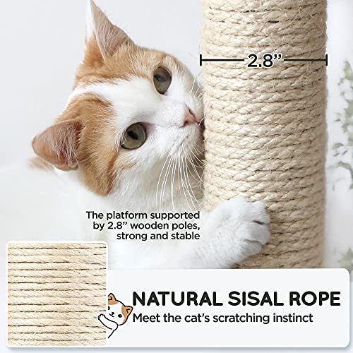 Black 63in Multi-Level Cat Tree with Sisal-Covered Scratching Posts Y891928