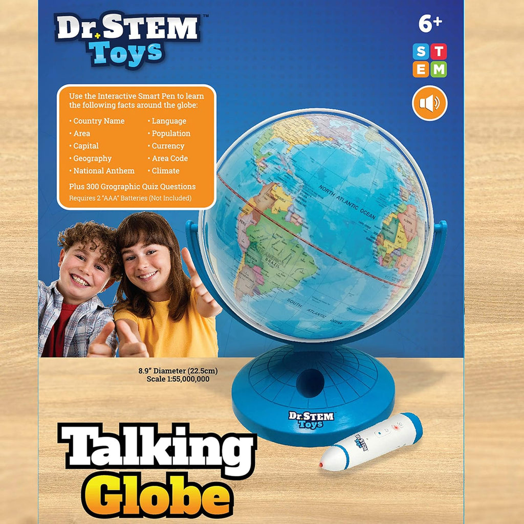 9 Inch Talking World Globe with Stylus Pen and Stand W972818