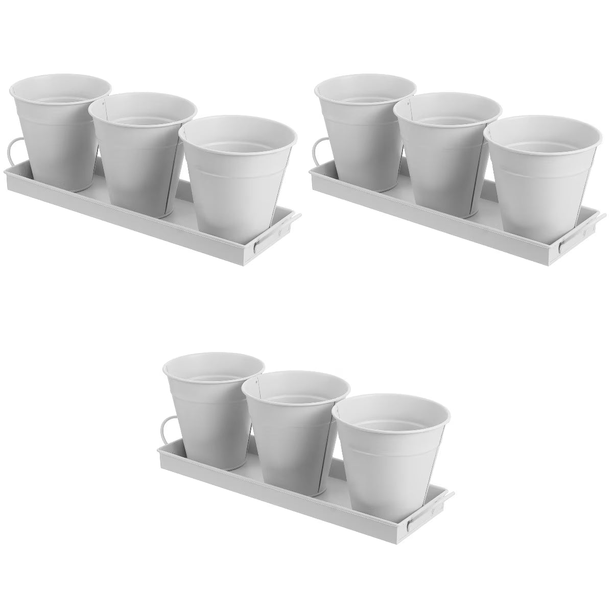 9 pcs Garden Flower Pot with 1pc Tray W970