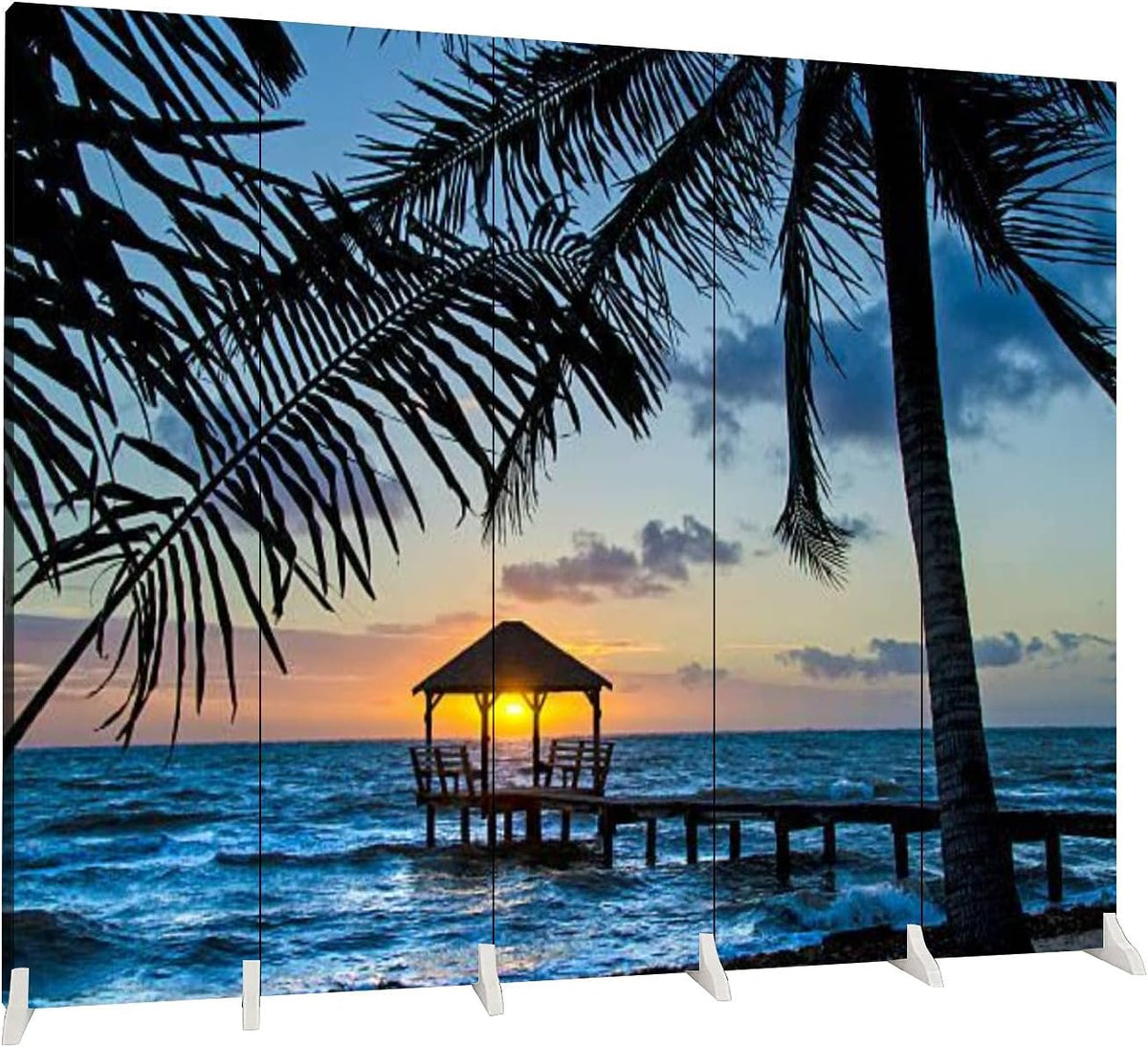 6 Panels Folding Canvas Screen Divider A5588