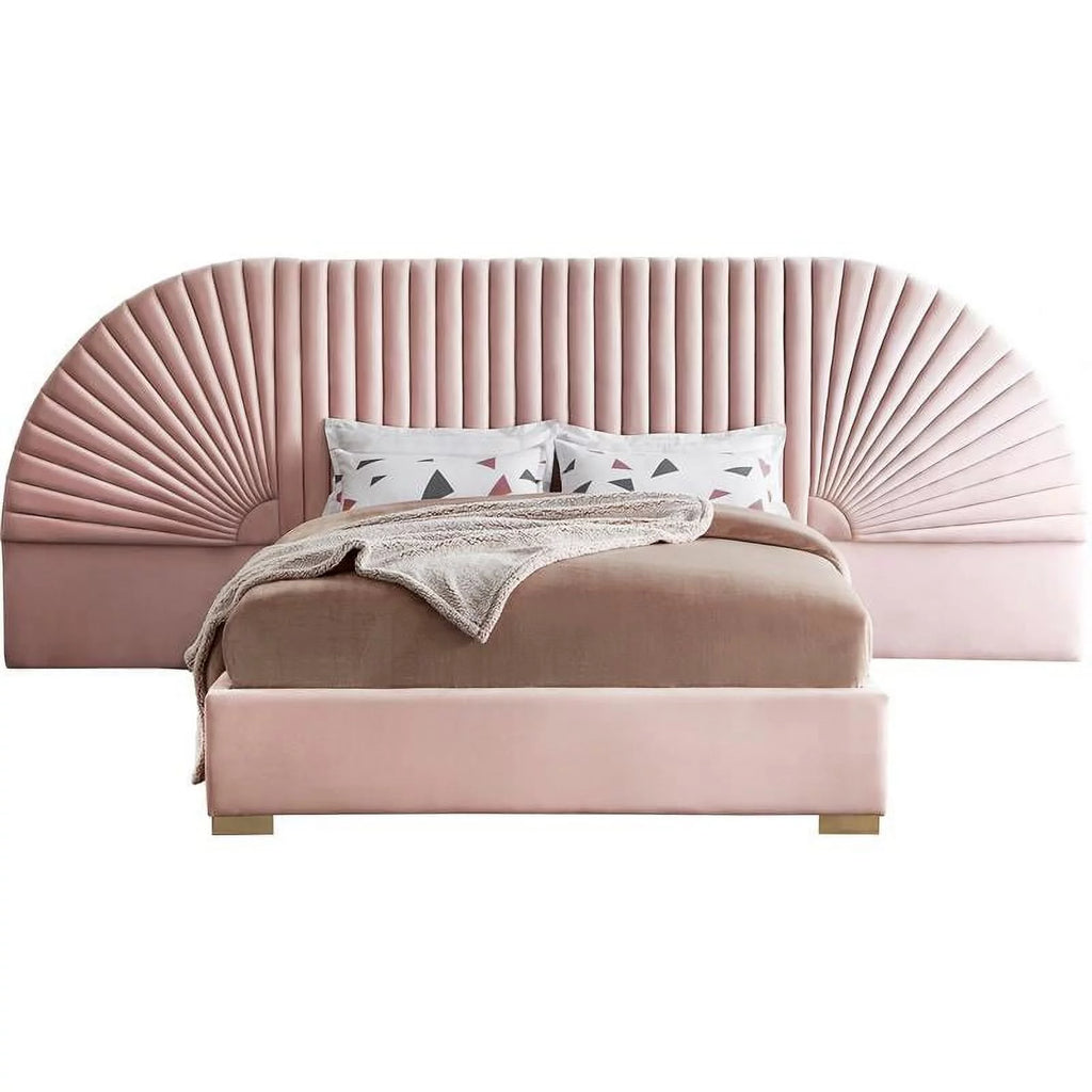 Pink Velvet King Bed B829648