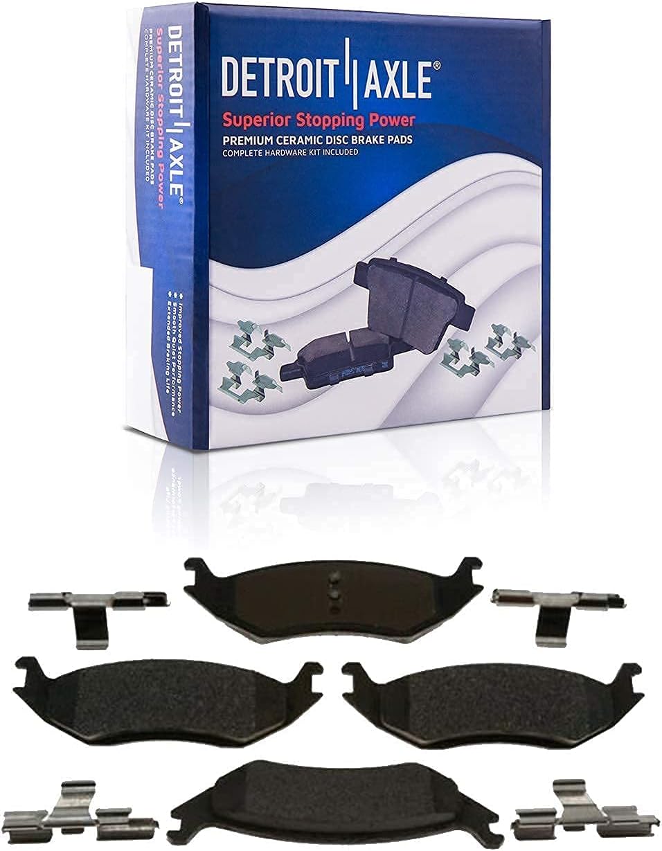 352mm 5-Lug Rear Disc Rotors Brake Pads 4pc Set B4486