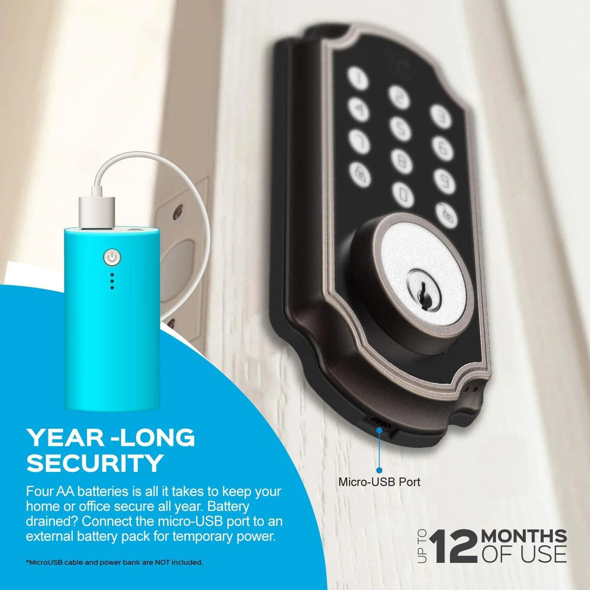 Smart Lock with Keypad Digital Deadbolt I8144