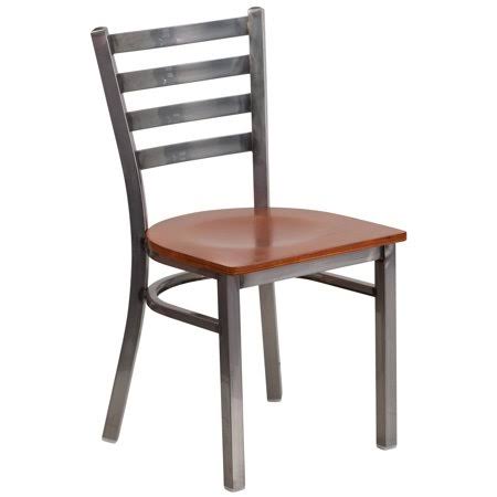 Red Cherry Wood Seat Metal Restaurant Chair X2744