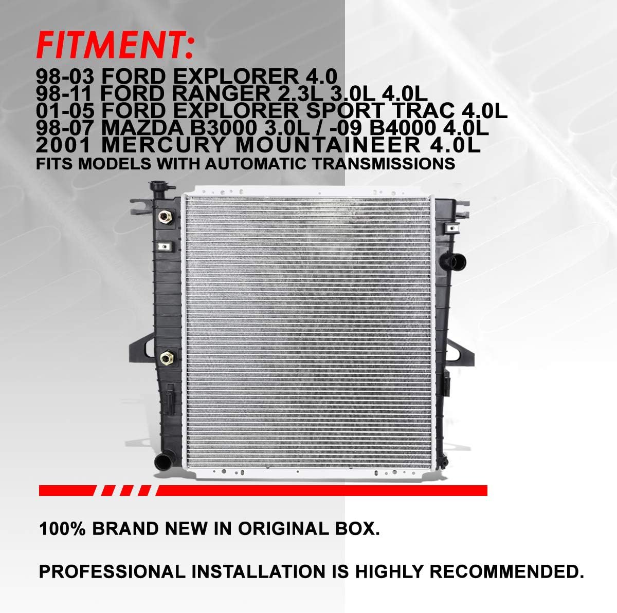 1-Row Cooling Radiator Aluminum Core K96181