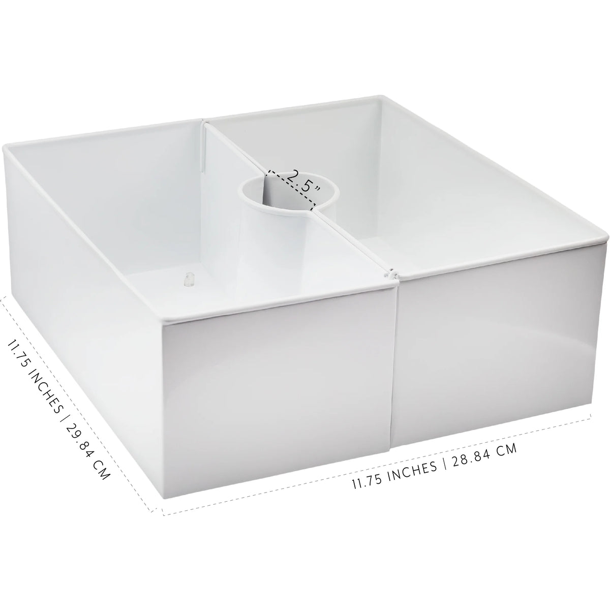 White Square Umbrella Planter G915