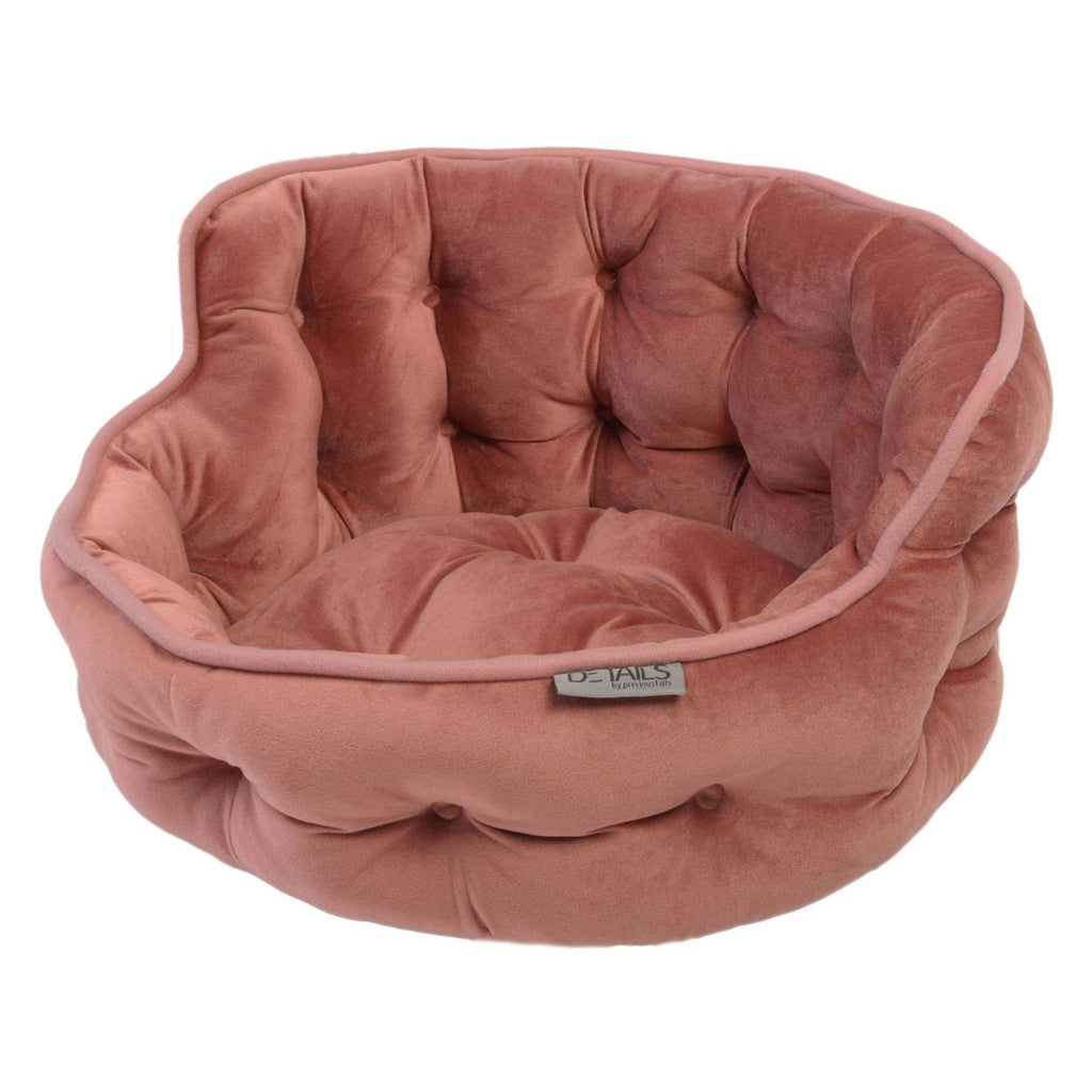Mini Tufted Velvet Round Cuddler Pet Bed U88666
