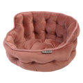 Mini Tufted Velvet Round Cuddler Pet Bed U88666