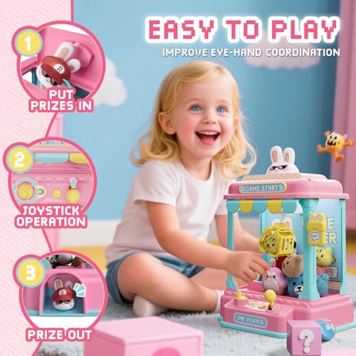 Mini Claw Machine with Plush and Capsule Toy I107