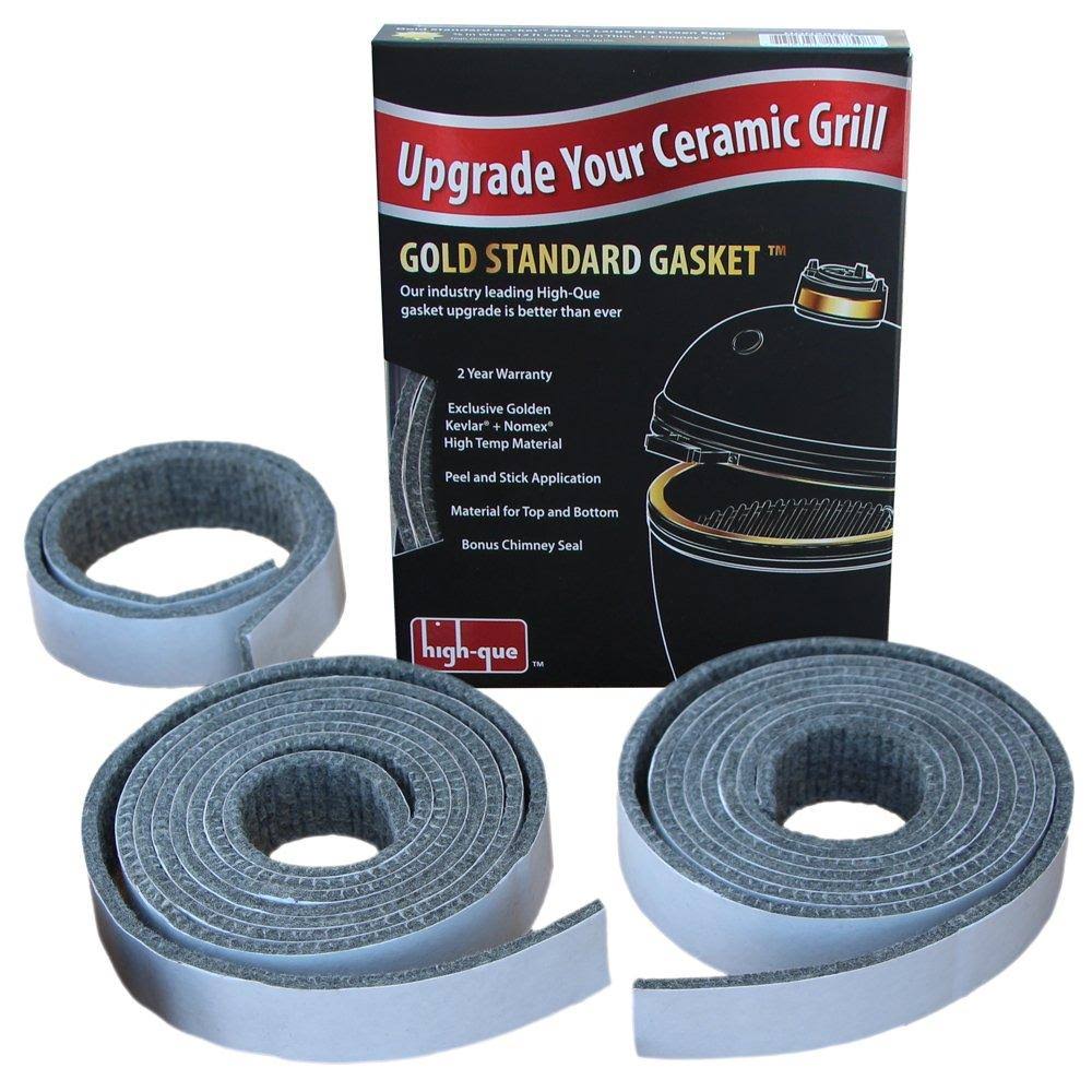 Gold Standard High Heat Gasket with Adhesive for Medium Small Mini Big Green Egg with Kevlar and Nomex F44904