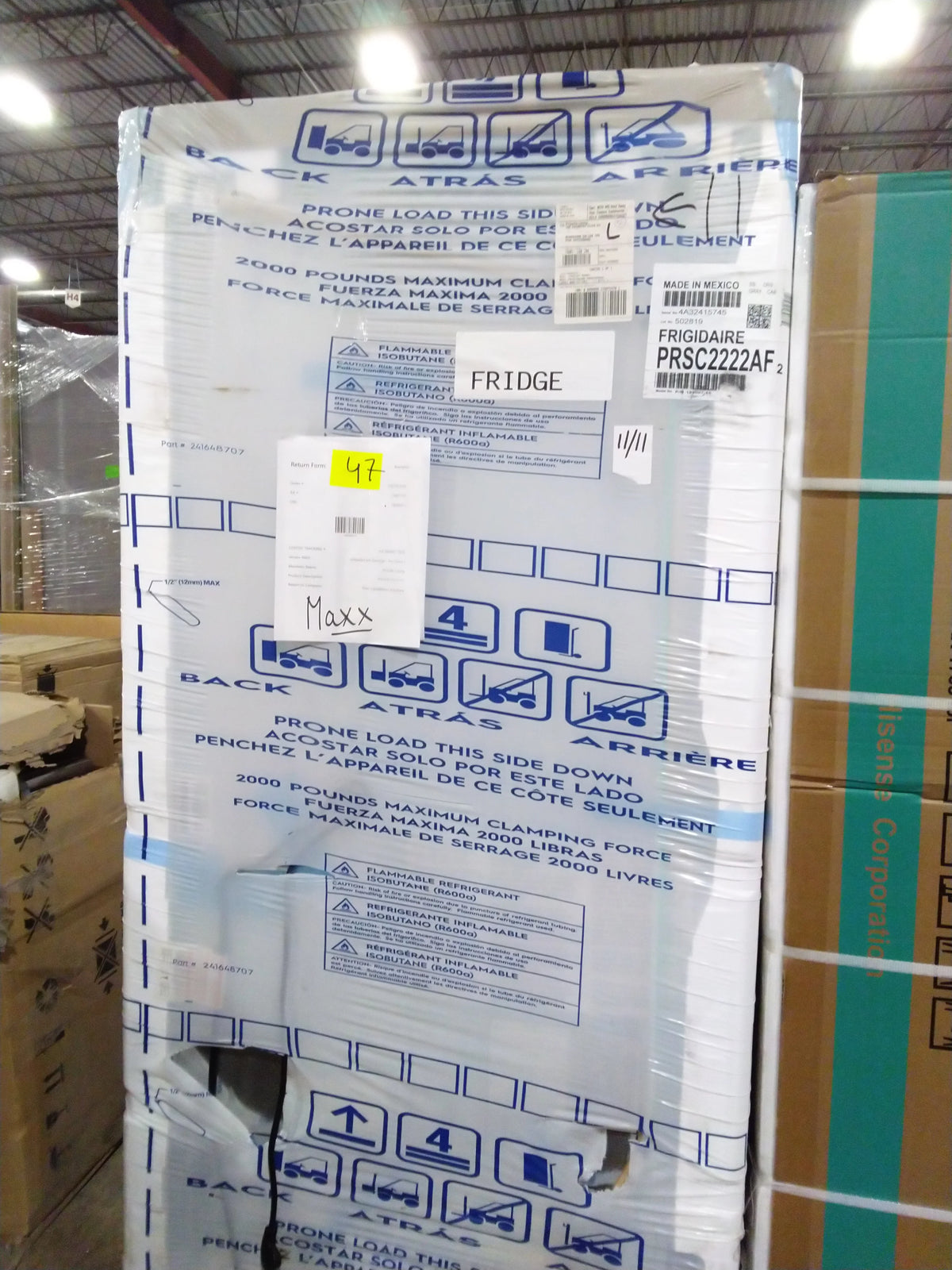 36 In. 22.3 Cu. Ft. Stainless Steel Side-By-Side Refrigerator Z73884