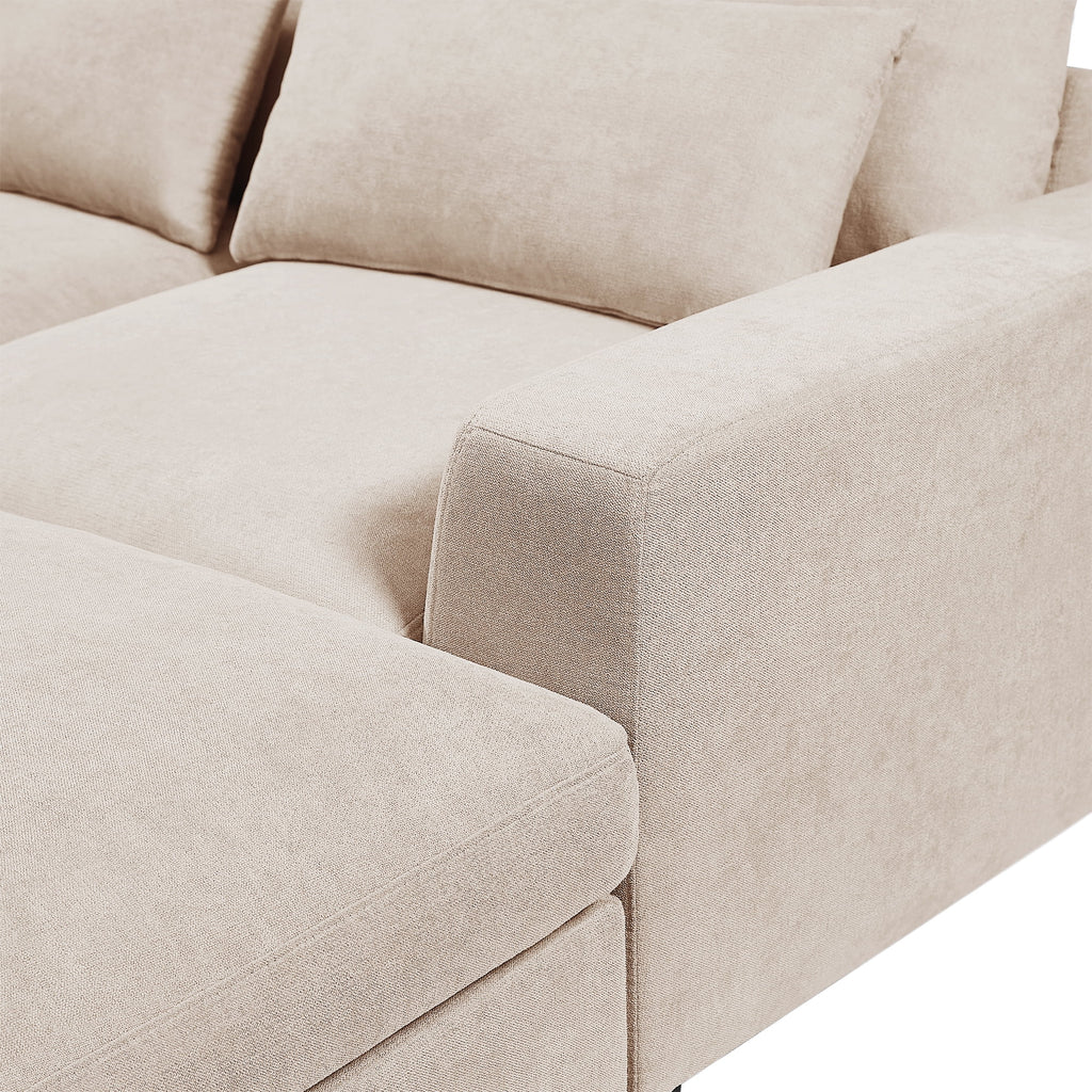 Modern L-Shape Feather Filled Sectional Sofa with Reversible Chaise Z59464