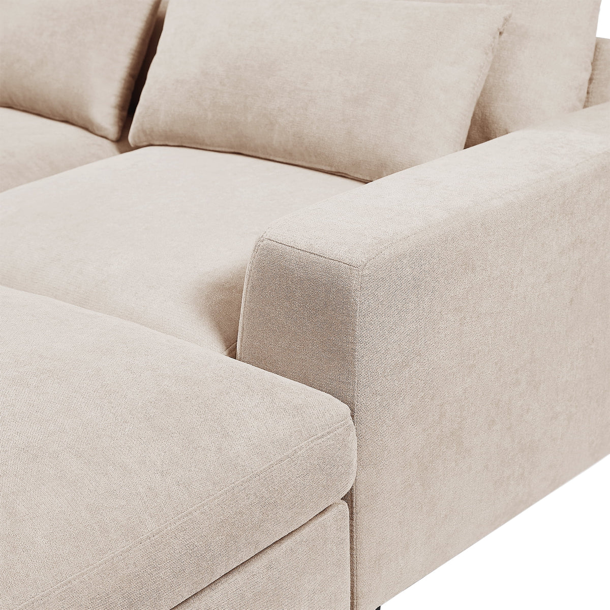 Modern L-Shape Feather Filled Sectional Sofa with Reversible Chaise Z59464