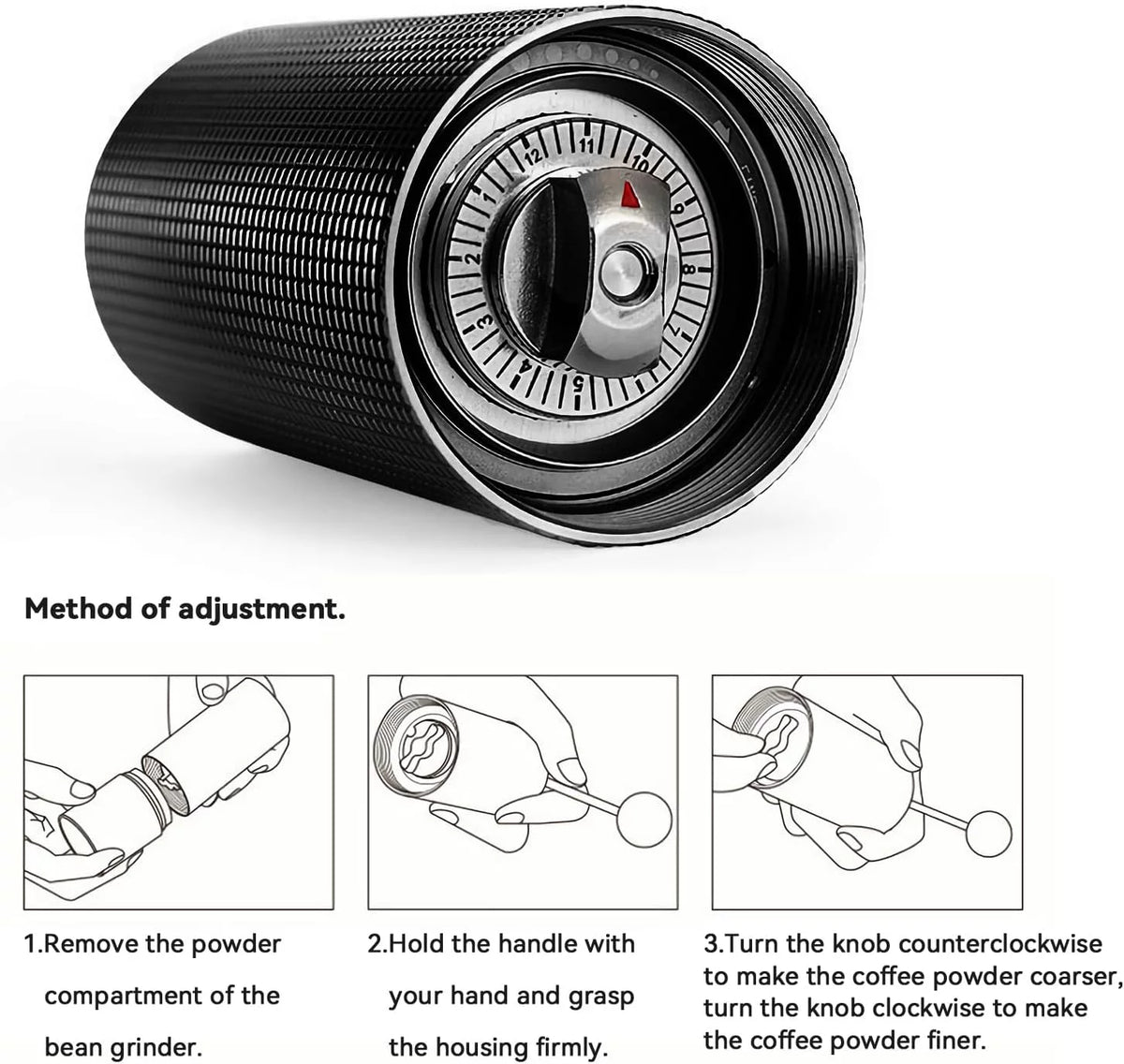 Portable Stainless Steel Burr Coffee Grinder Y890814