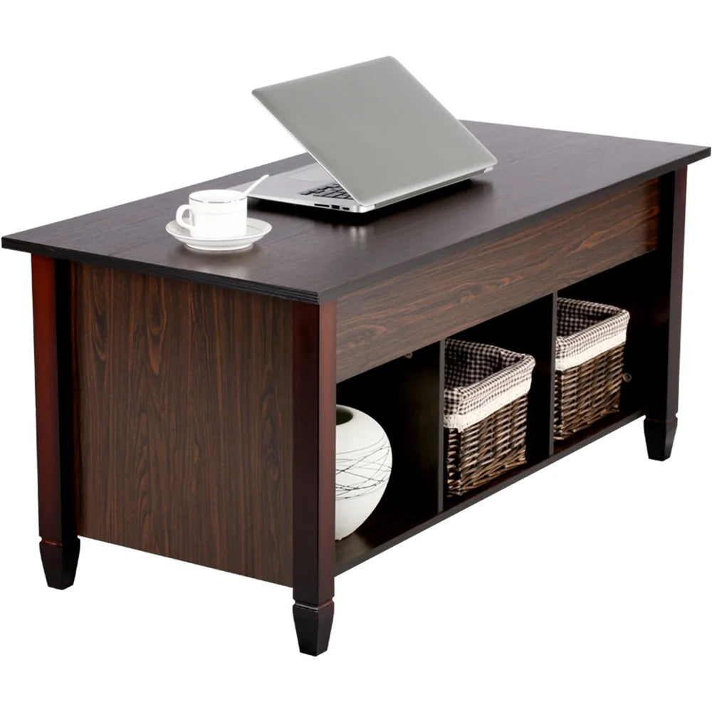 Modern Lift Top Coffee Table with 3 Storage Compartments C704905