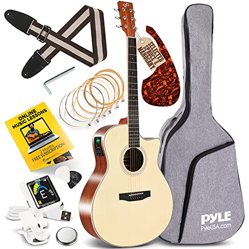 4/4 Full Size Acoustic-Electric Guitar Kit with 4-Band EQ, Spruce Mahogany E26856
