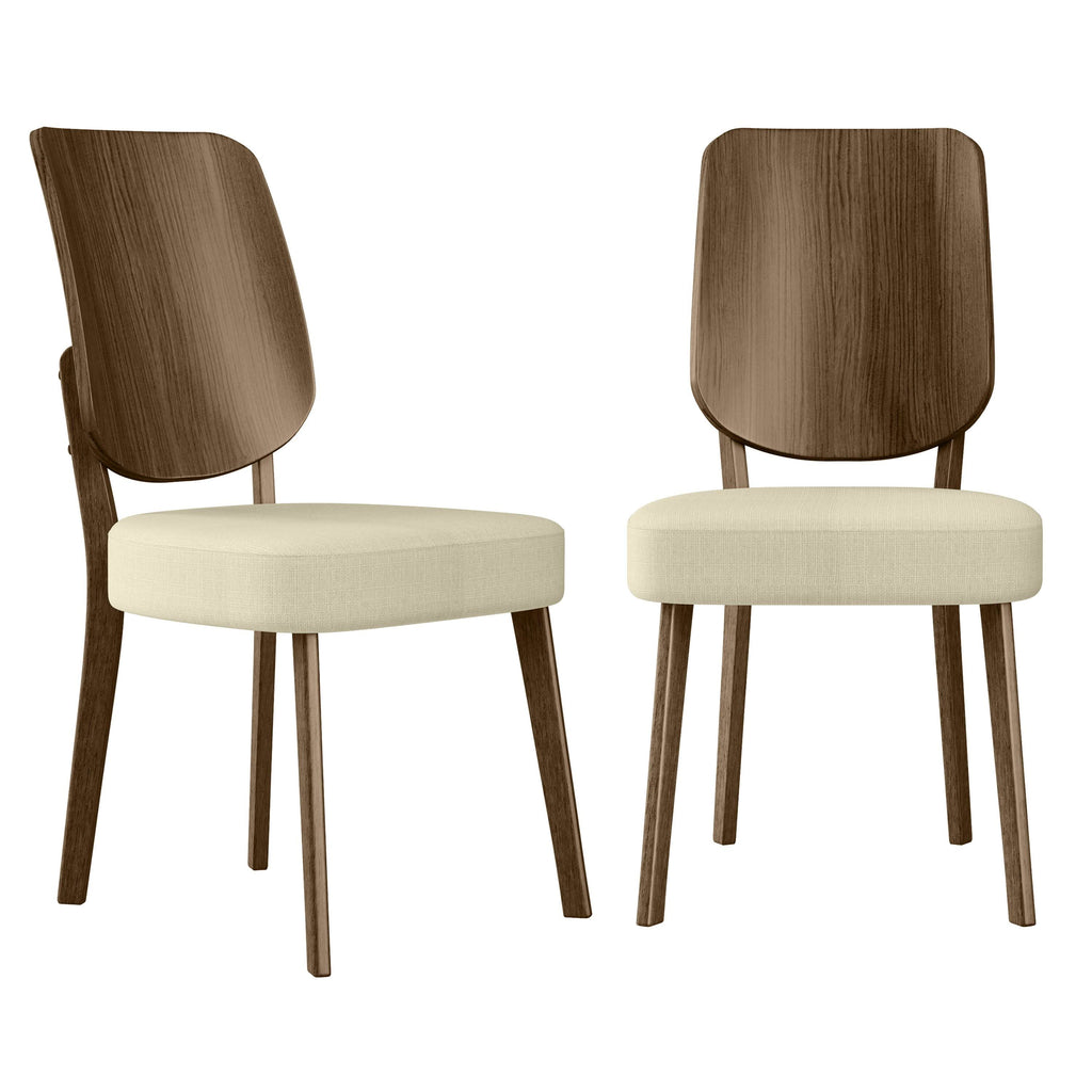 Oatmeal Linen Armless Side Chairs Set of 2 A971785