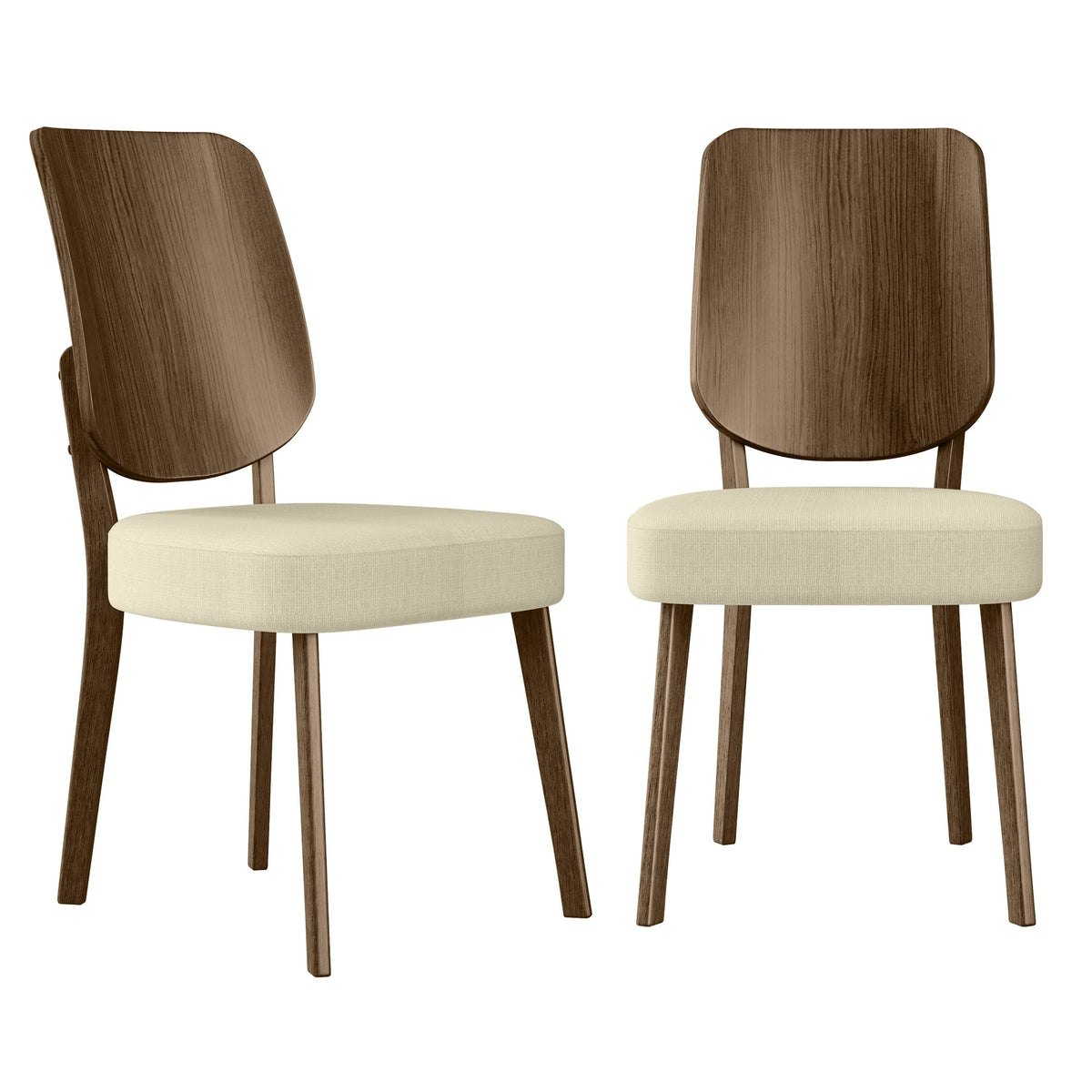 Oatmeal Linen Armless Side Chairs Set of 2 A971785