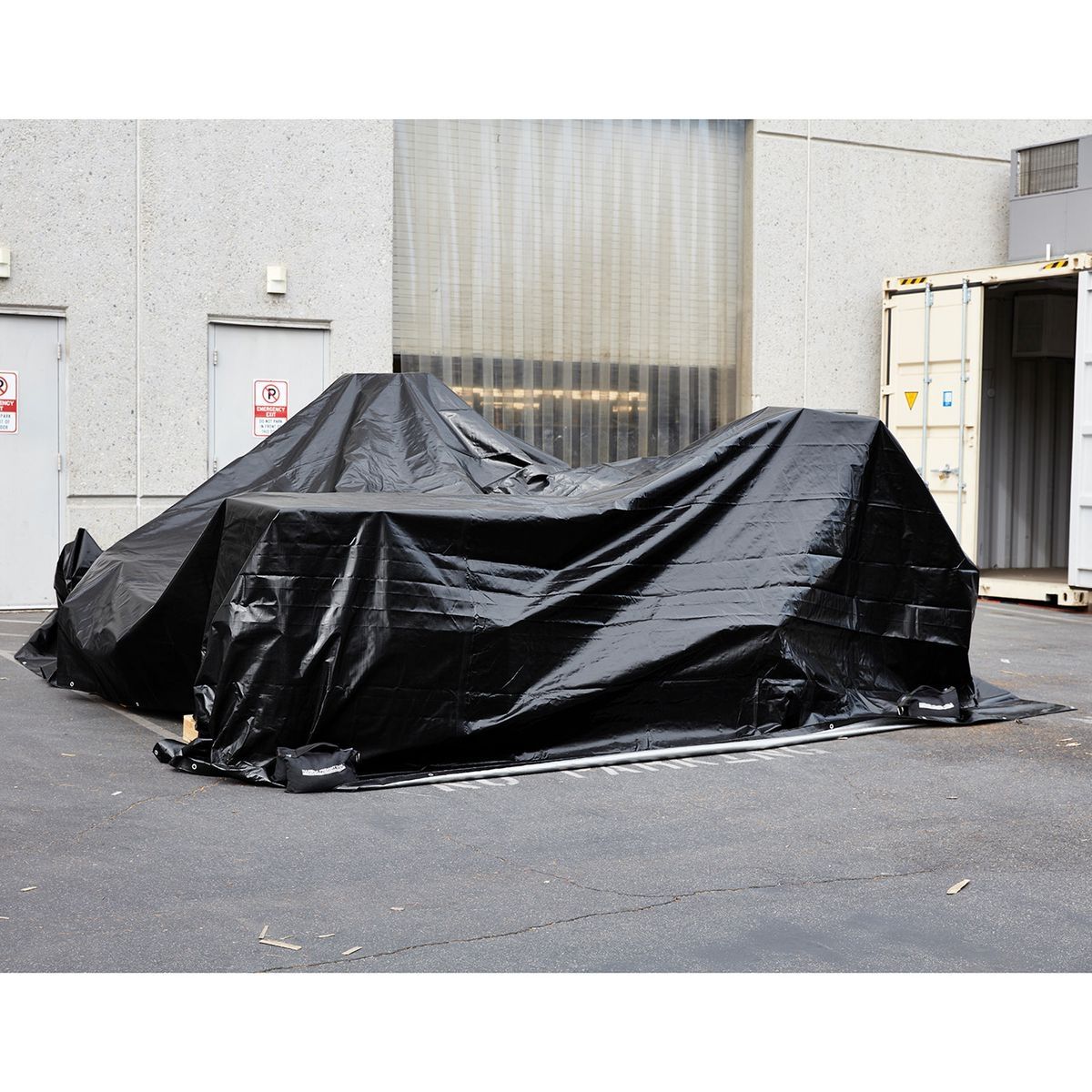 20 ft. x 30 ft. Silver and Black Weather-Resistant Tarp Z72796