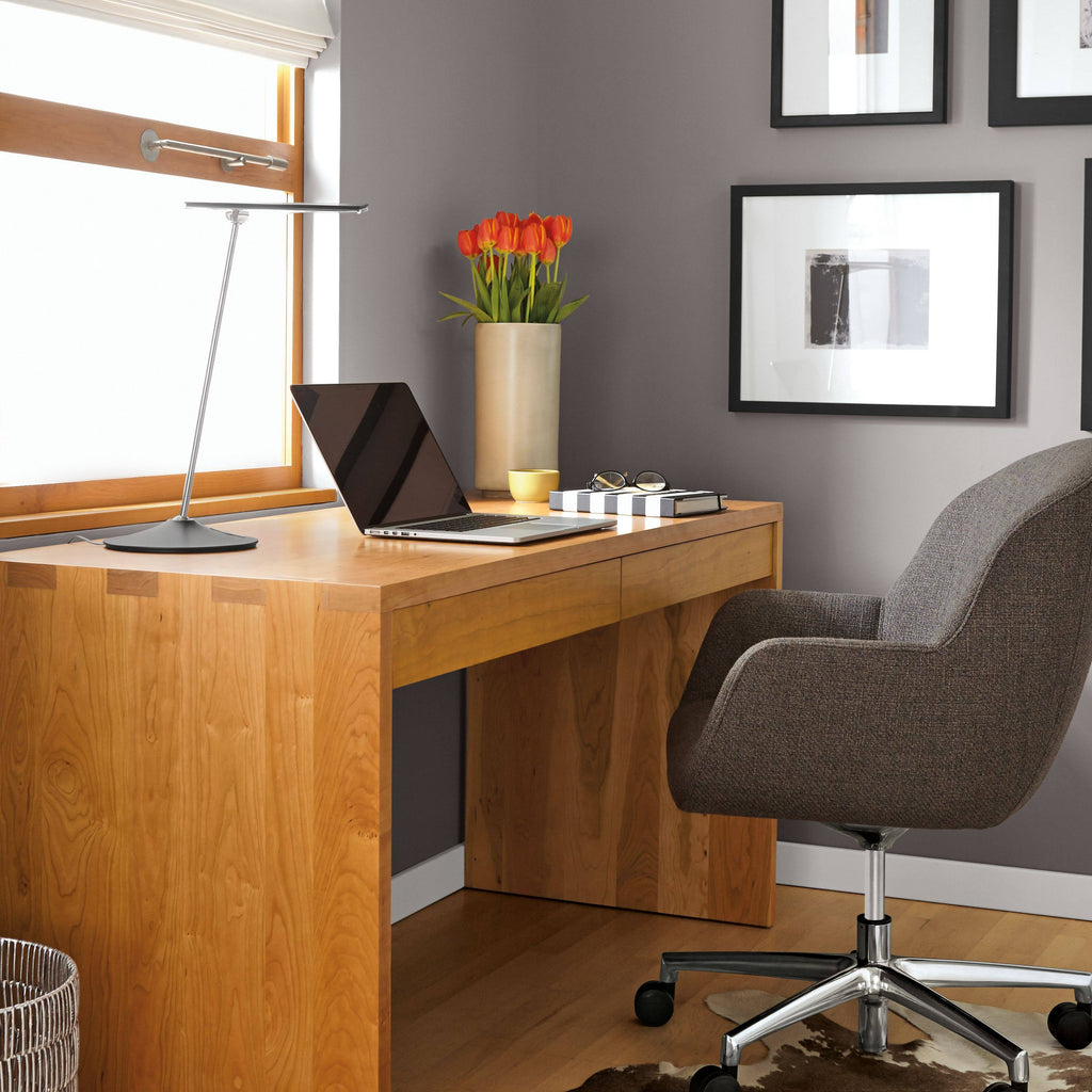 Ergonomic Rolling Office Chair in Cadet Blue Grey Performance Fabric H9269