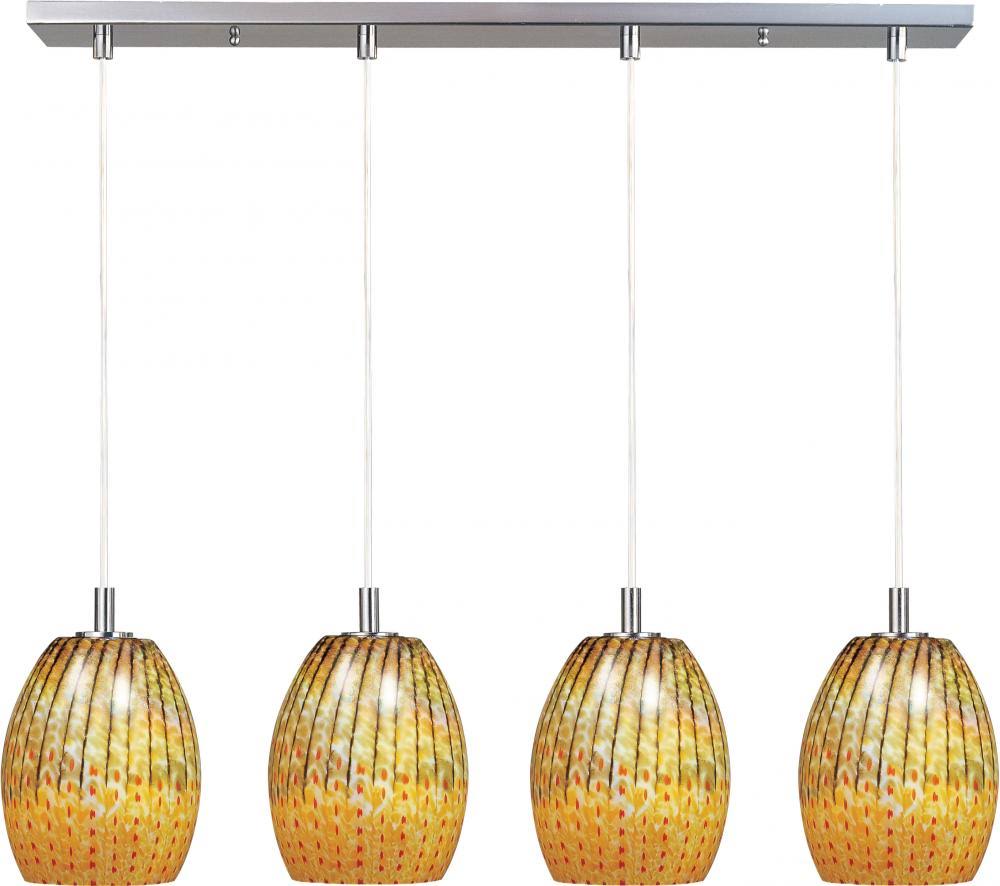Four Light Linear Oval Incandescent B287