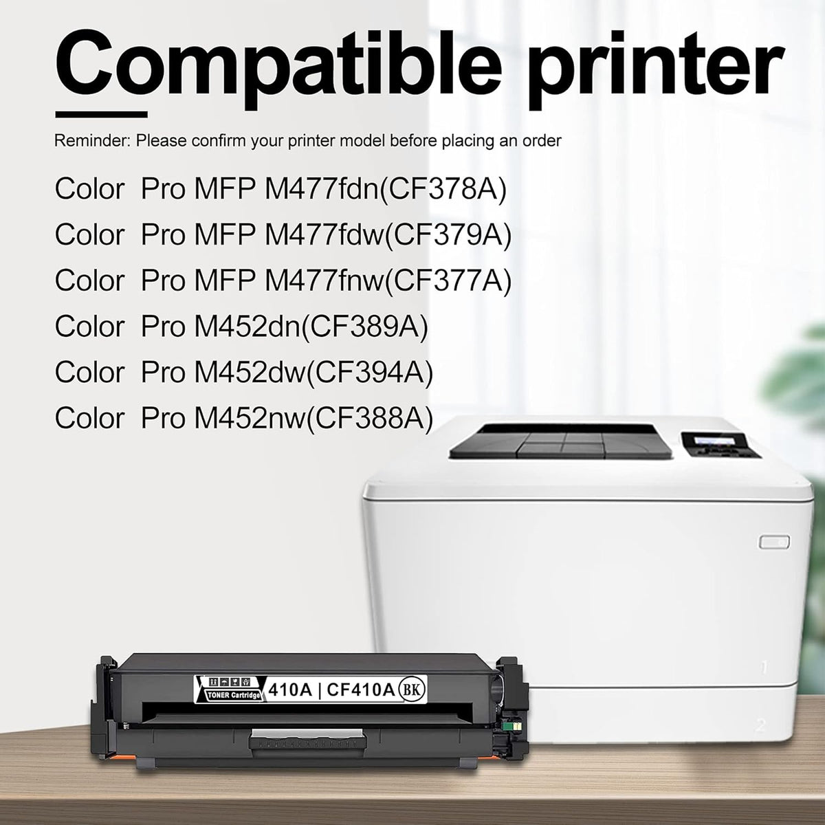 2 Black 410A Toner Cartridge Pack of 2 A945029