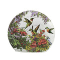 Coral Glass Hummingbirds Flowers Electric Orb, 7.0 inch Q16877