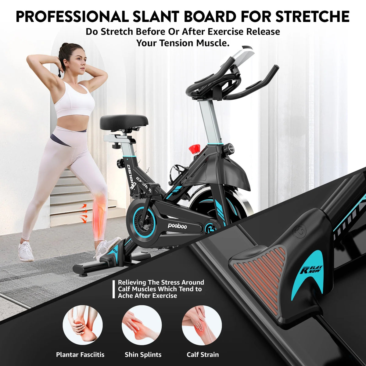 Indoor Cycling Bike Magnetic Stationary Exercise Bike 40lbs Flywheel L28707