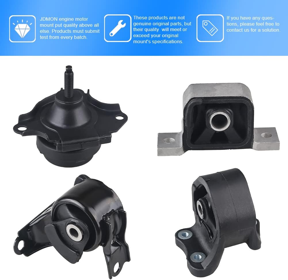 4Pcs Engine Motor Mount for Honda CRV 2.4L L4 2002-2006 Automatic Transmission Pack of 2 J24888