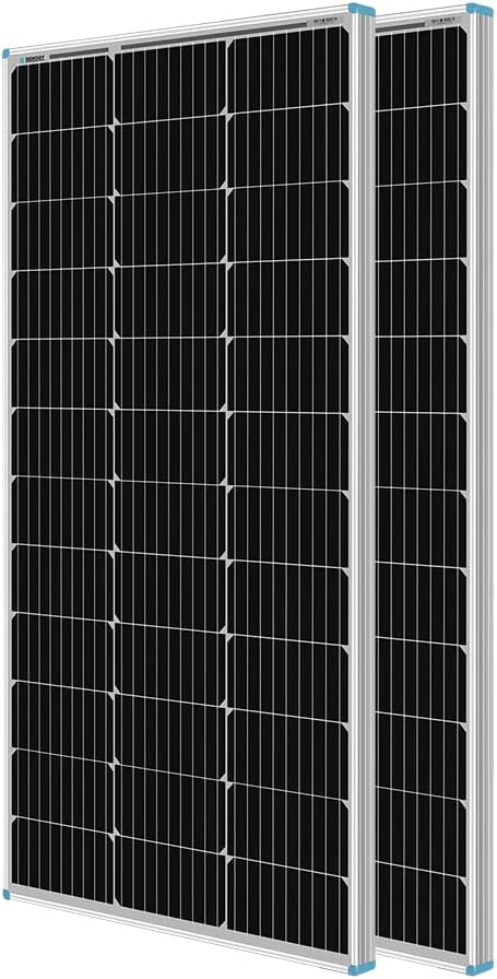 2PCS 100 Watt 12 Volt Monocrystalline Solar Panels N7458