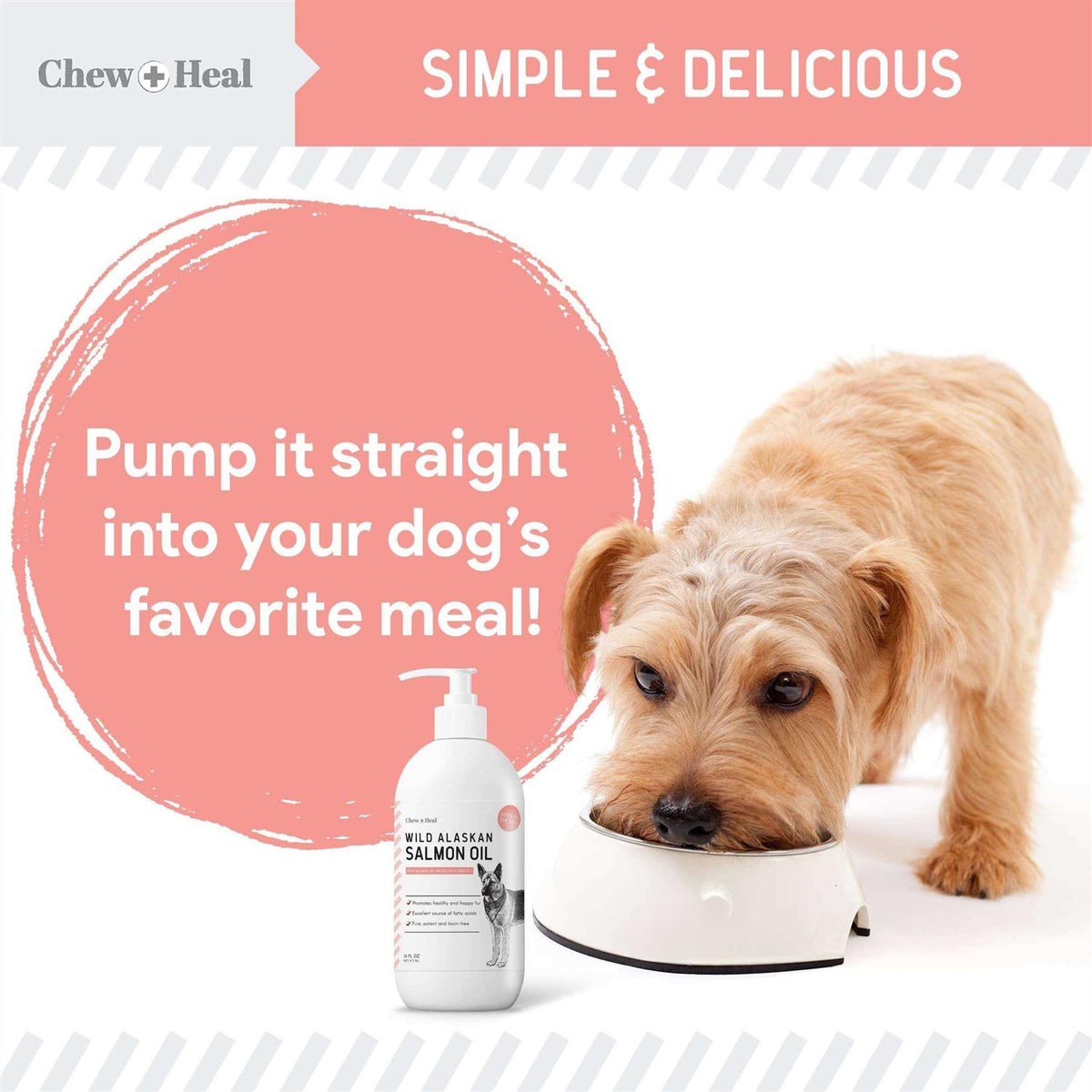 Pure Wild Alaskan Salmon Oil for Dogs M2695
