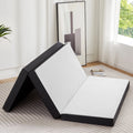 4 inch Tri-fold Memory Foam Mattress Topper, Twin Size, White I8950