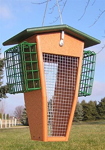 Poly Split Peanut Bird Feeder with Suet Cages C225
