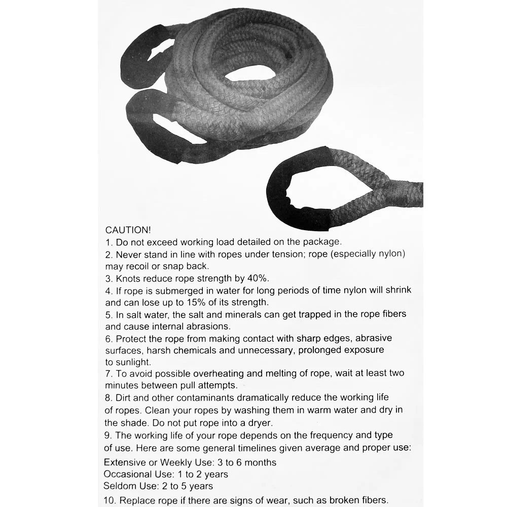20' x 1/2" Kinetic Energy Recovery Rope S4807