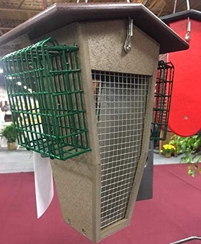 Poly Split Peanut Bird Feeder with Suet Cages C225