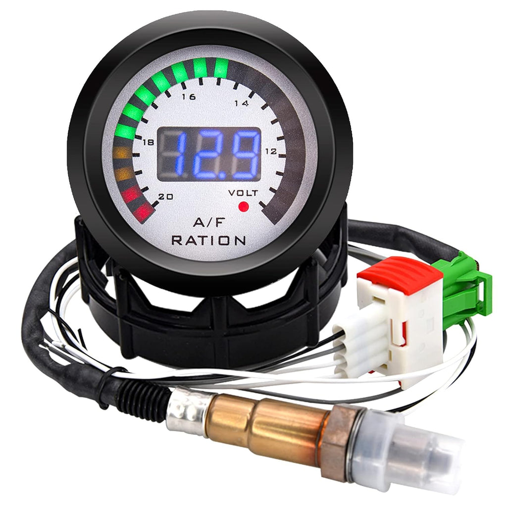 52mm LED Digital Air/Fuel Ratio Gauge with Narrowband O2 Oxygen Sensor Pack of 2 E43181