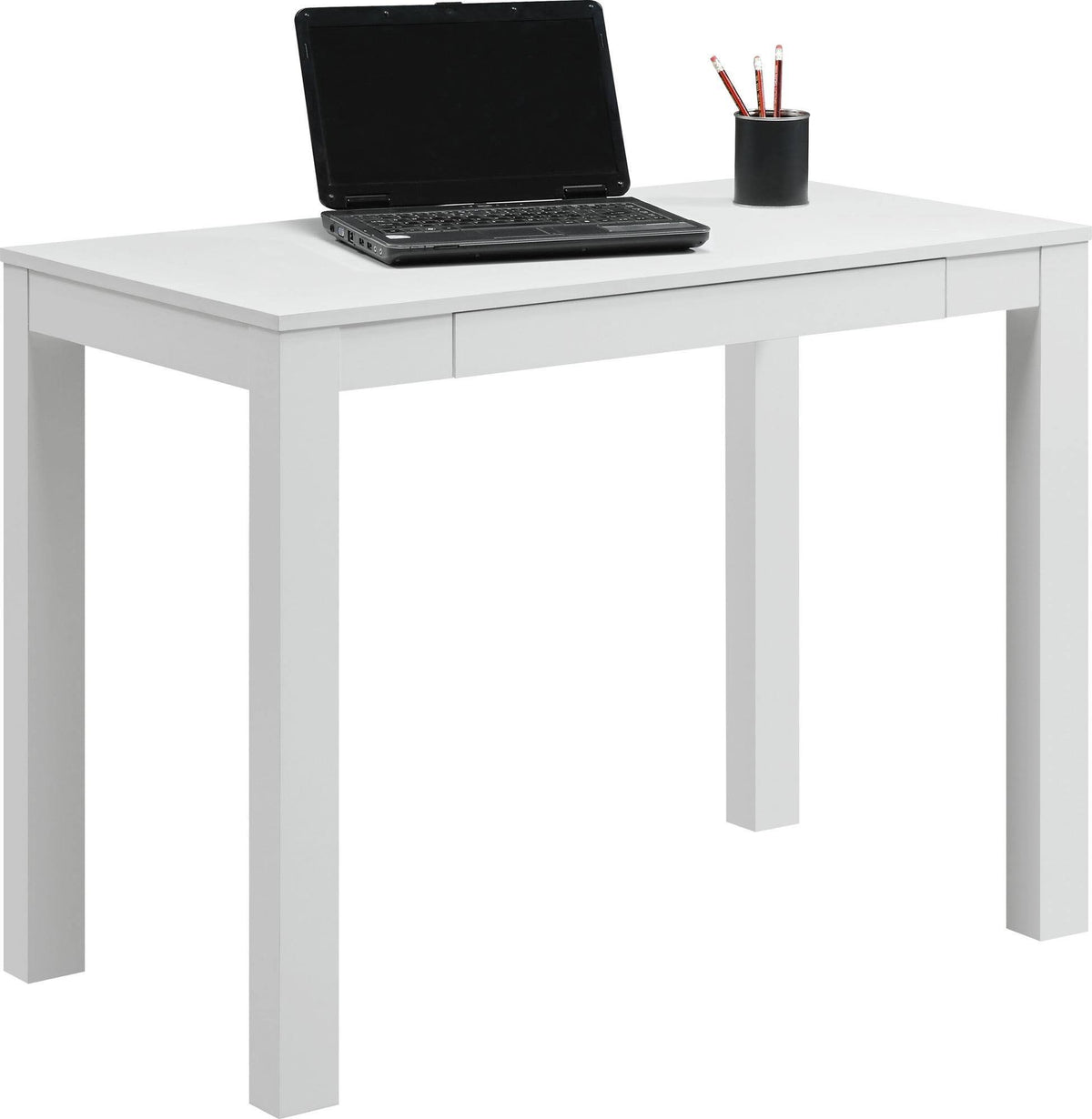 White Parsons Desk with Drawer S96231