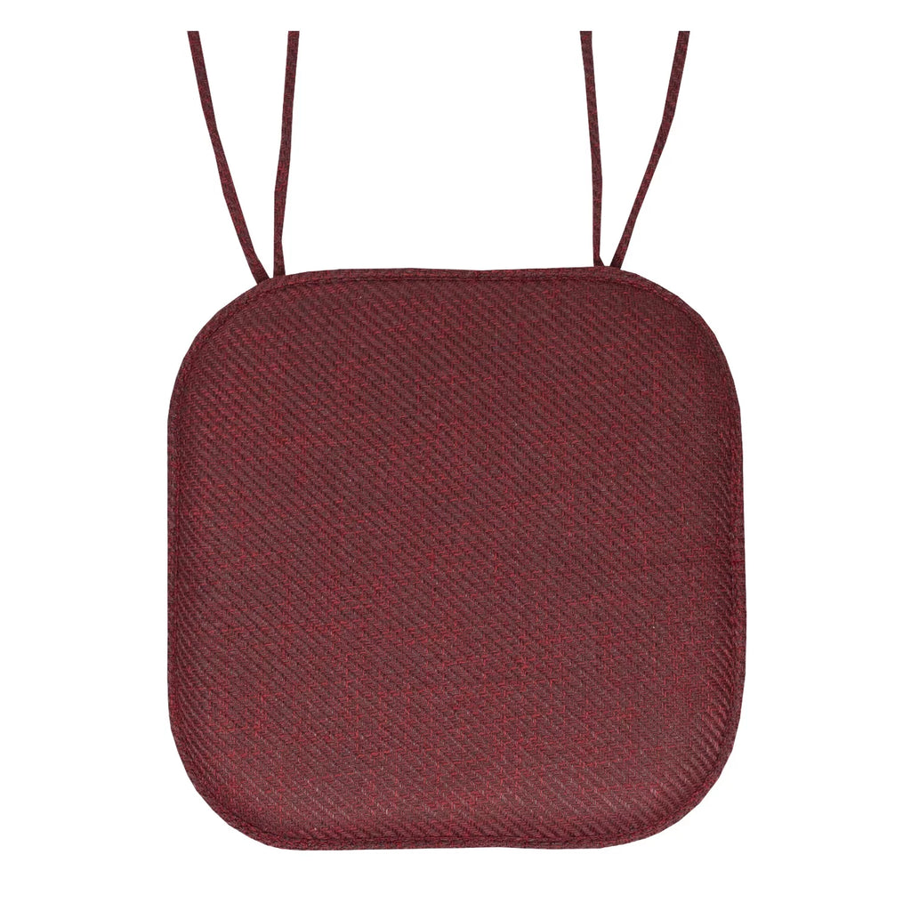 Burgundy Herringbone Memory Foam Chair Pad 6 Pack B12141