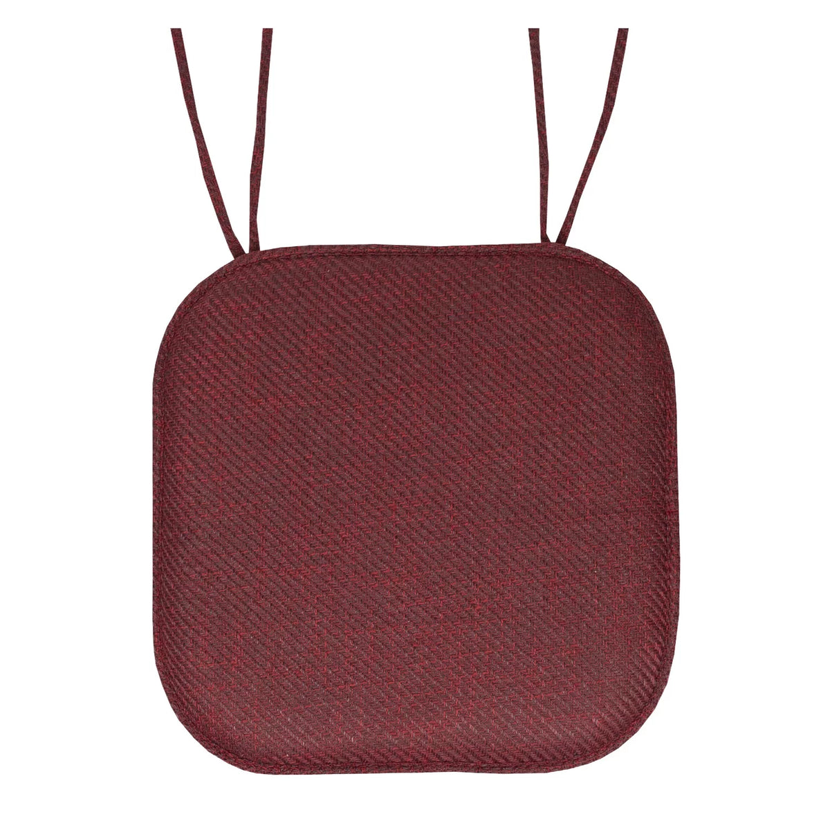 Burgundy Herringbone Memory Foam Chair Pad 6 Pack B12141