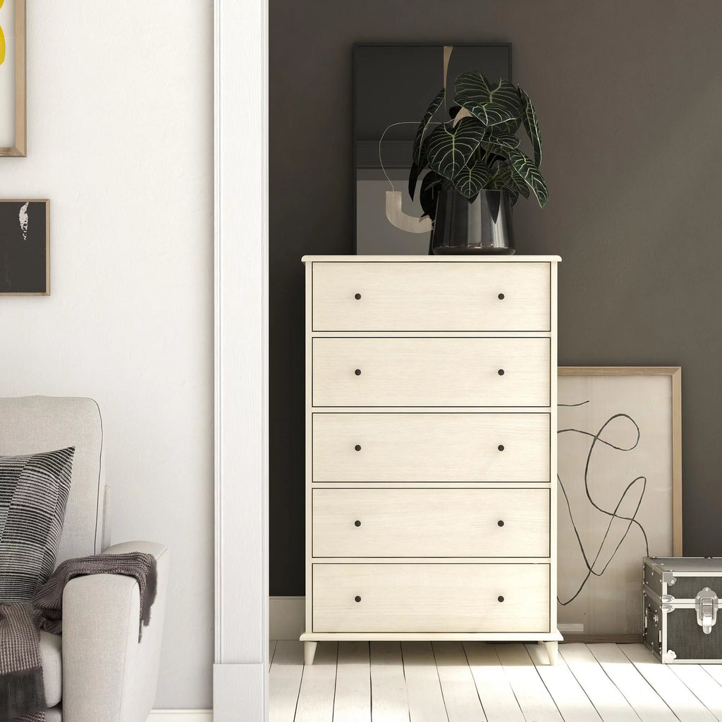 Ivory Oak 5-Drawer Dresser C44481