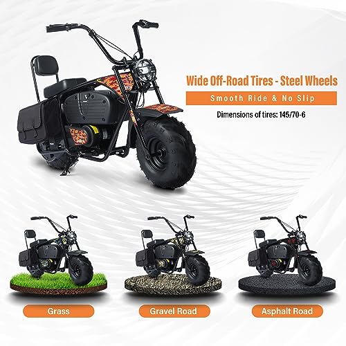 36V 1000W Electric Dirt Bike, 2-Speed Off-Road Motorcycle, Dark Red M814