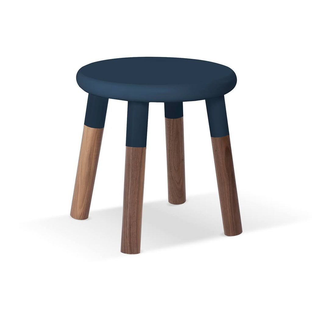 Kids Chair Set of 2 Walnut Deep Blue E188494