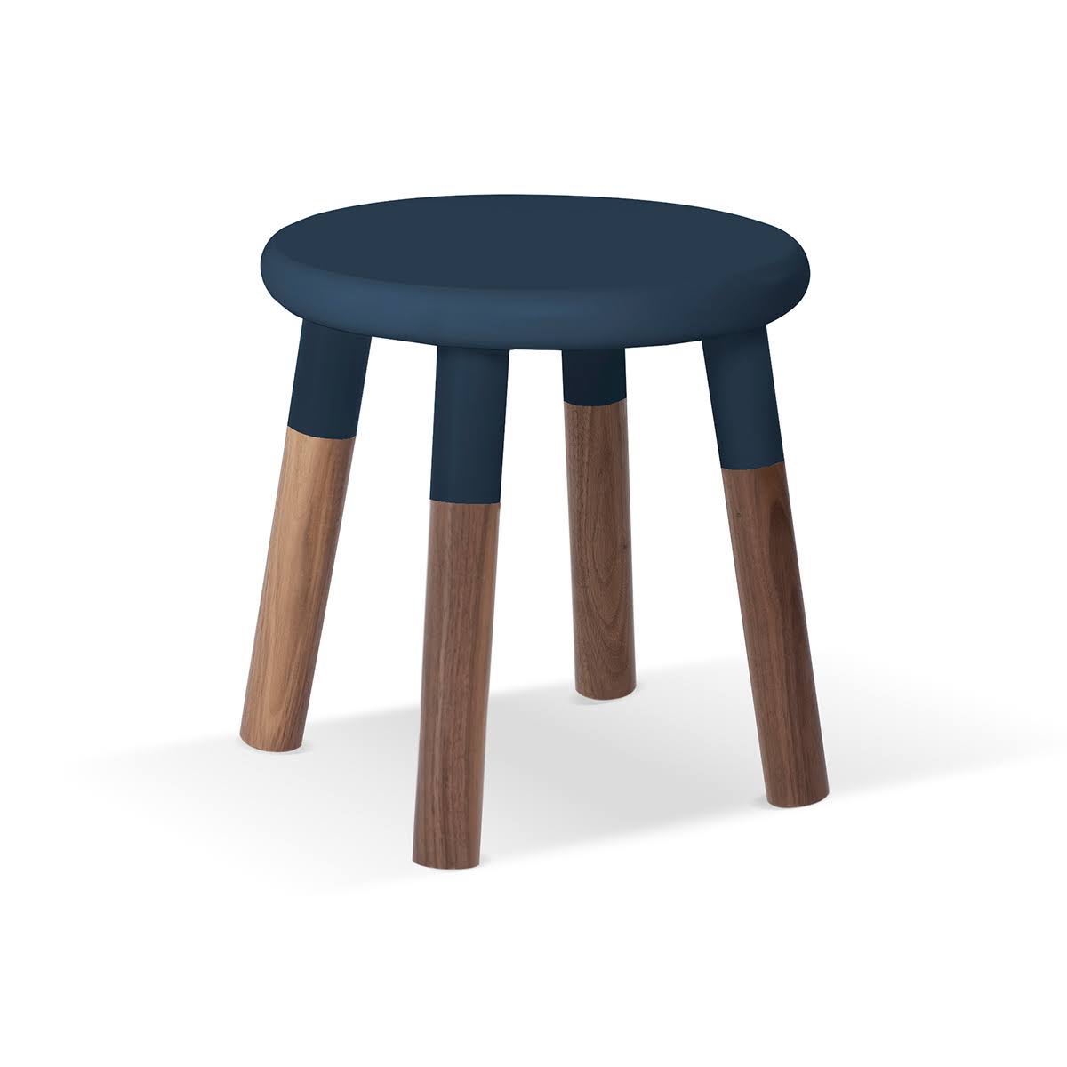 Kids Chair Set of 2 Walnut Deep Blue E188494