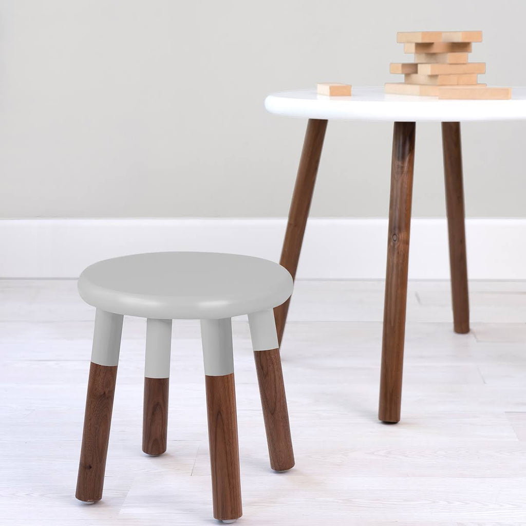 Kids Chair Set of 2 Walnut Deep Blue E188494