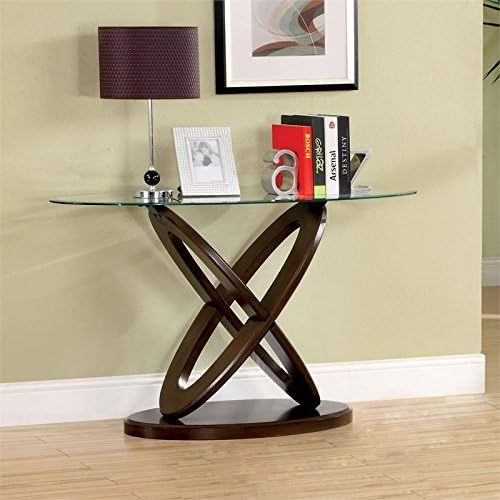 Dark Walnut Wood Console Table O941491