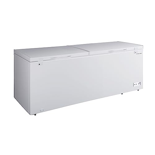 White Chest Deep Freezer with Storage Basket U6333
