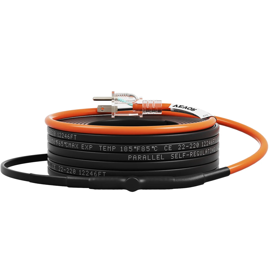 Self-Regulating Pipe Heating Cable, 80-feet 5W/ft, 120V M291396