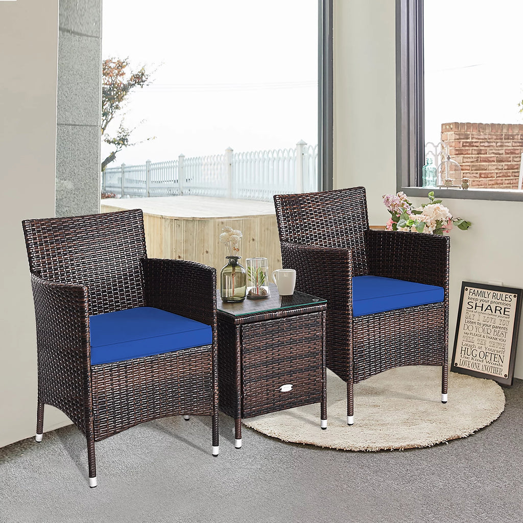 3 PCS Rattan Wicker Furniture Set G512056